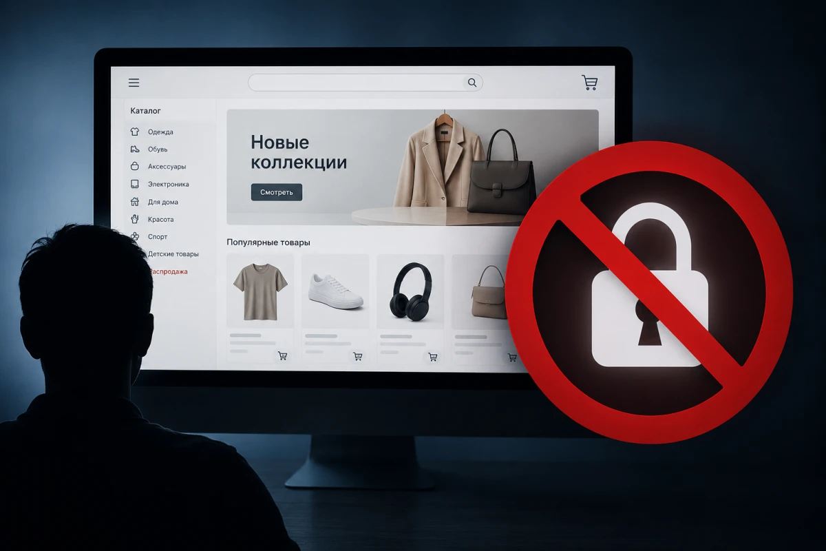 Доступ запрещен к онлайн-шопингу