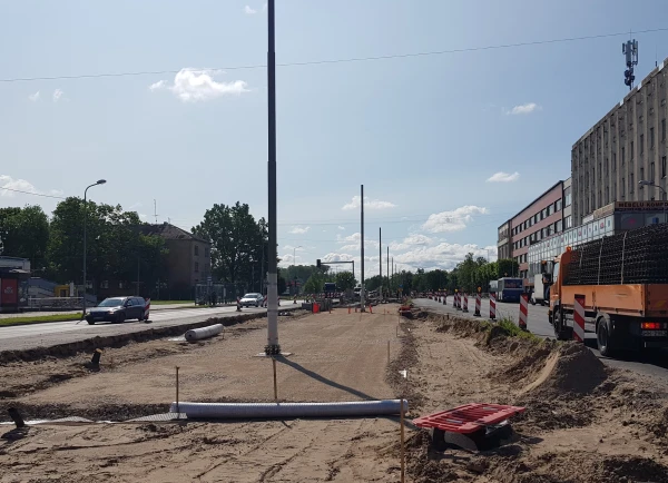 Rīgā 7. tramvaja līnijas pagarinājuma un mobilitātes punkta izbūve izmaksājusi 28,4 miljonus eiro