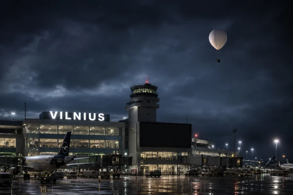 Kontrabandas balonu draudu dēļ vairākas stundas pārtraukti reisi Viļņas lidostā