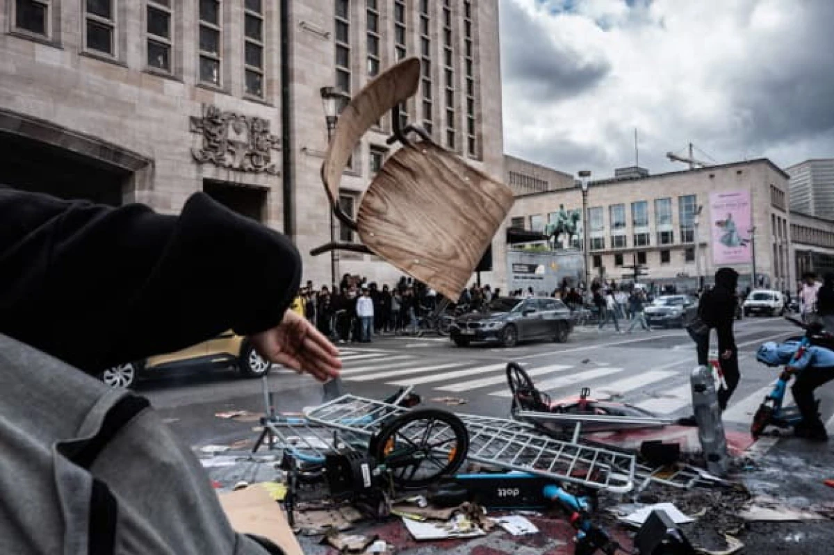 Jauniešu protesti Briselē pāraug vardarbībā