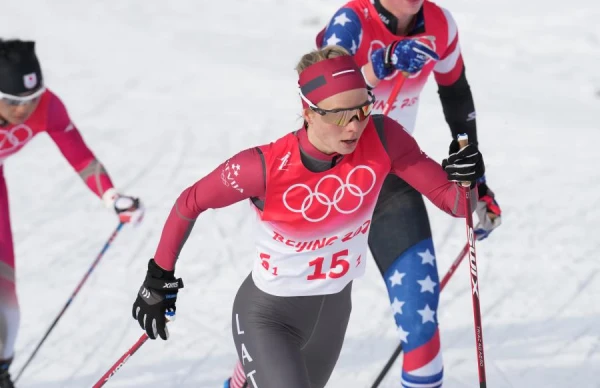 Slēpotājai Eidukai 23. vieta Olimpiādē 20 kilometru skiatlonā