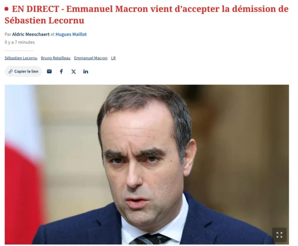 Makrons paziņo par Lekornī atkāpšanos