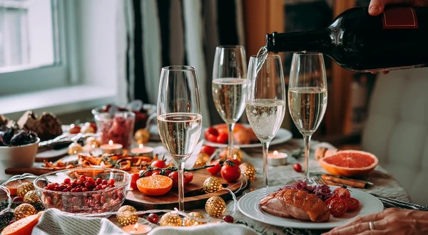Speķis, pīrādziņi un gurķi: eksperti nosaukuši 6 visnegaidītākās kombinācijas ar šampanieti