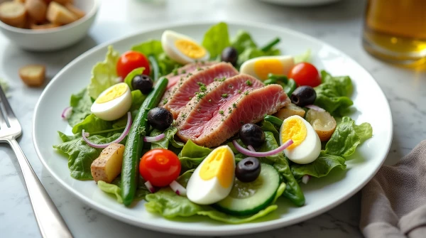Nicoise salāti: klasiskā un vienkāršā recepte