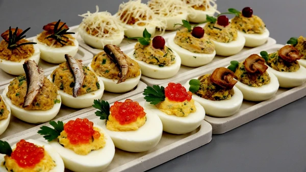 Pildītas olas: 14 ātras un gardas receptes