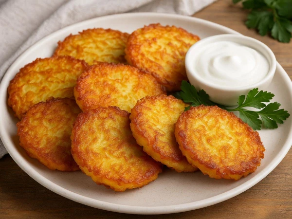 Zeltainas un maigas kartupeļu pankūkas: recepte no bērnības