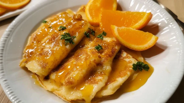 Franču brīvdiena: kā mājās pagatavot pankūkas «Crêpe Suzette»