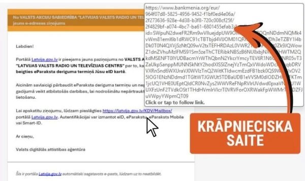 Krāpnieki izplata viltus ziņojumus par eParakstu un eID kartēm