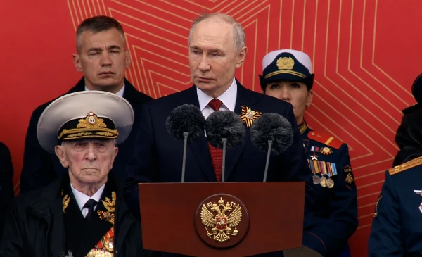 Президент России Владимир Путин на параде в Москве в 2026 году